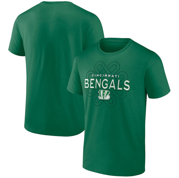 Men's Cincinnati Bengals Kelly Green Celtic Knot T-Shirt Men's Cincinnati Bengals Kelly Green Celtic Knot T-Shirt